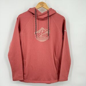 The Columbia Hart Mountain Graphic Hoodie, Size Small, Mauve Pink Outdoor